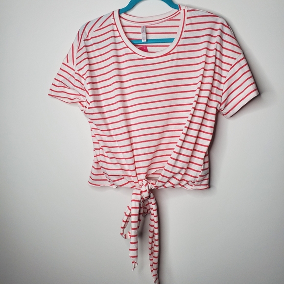 Xhilaration Tops - 5/25 ❤ NWT Xhilaration striped tie blouse